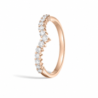 Vivienne Tiara Diamond Wedding Band in 14K Rose Gold second product view