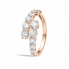 Elodie Graduated Bypass Diamond Ring in 14K Rose Gold second product view