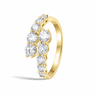 Elodie Graduated Bypass Diamond Ring in 14K Yellow Gold second product view