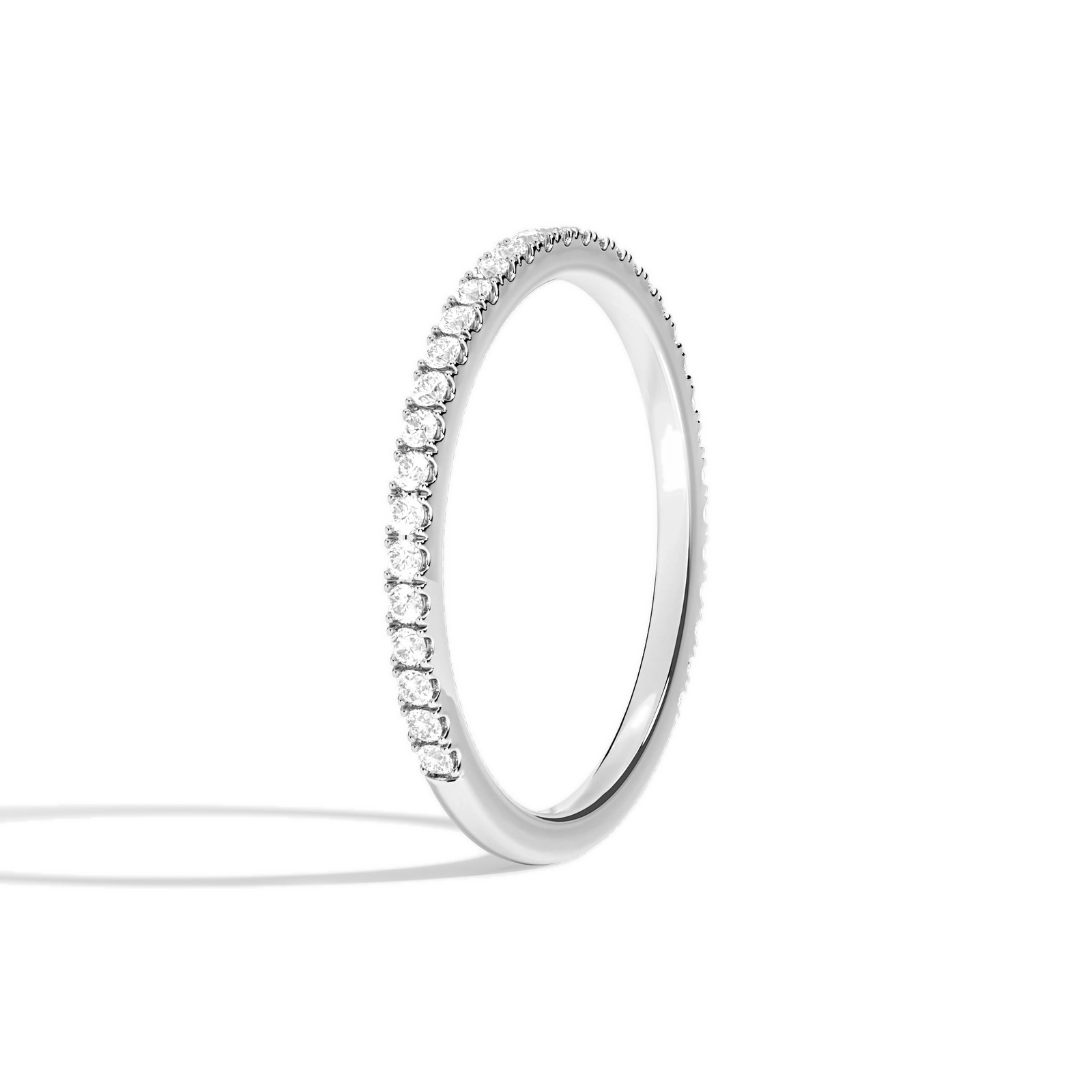 Sabine Calantha Three-Quarter Coverage Diamond Ring in Platinum second product view