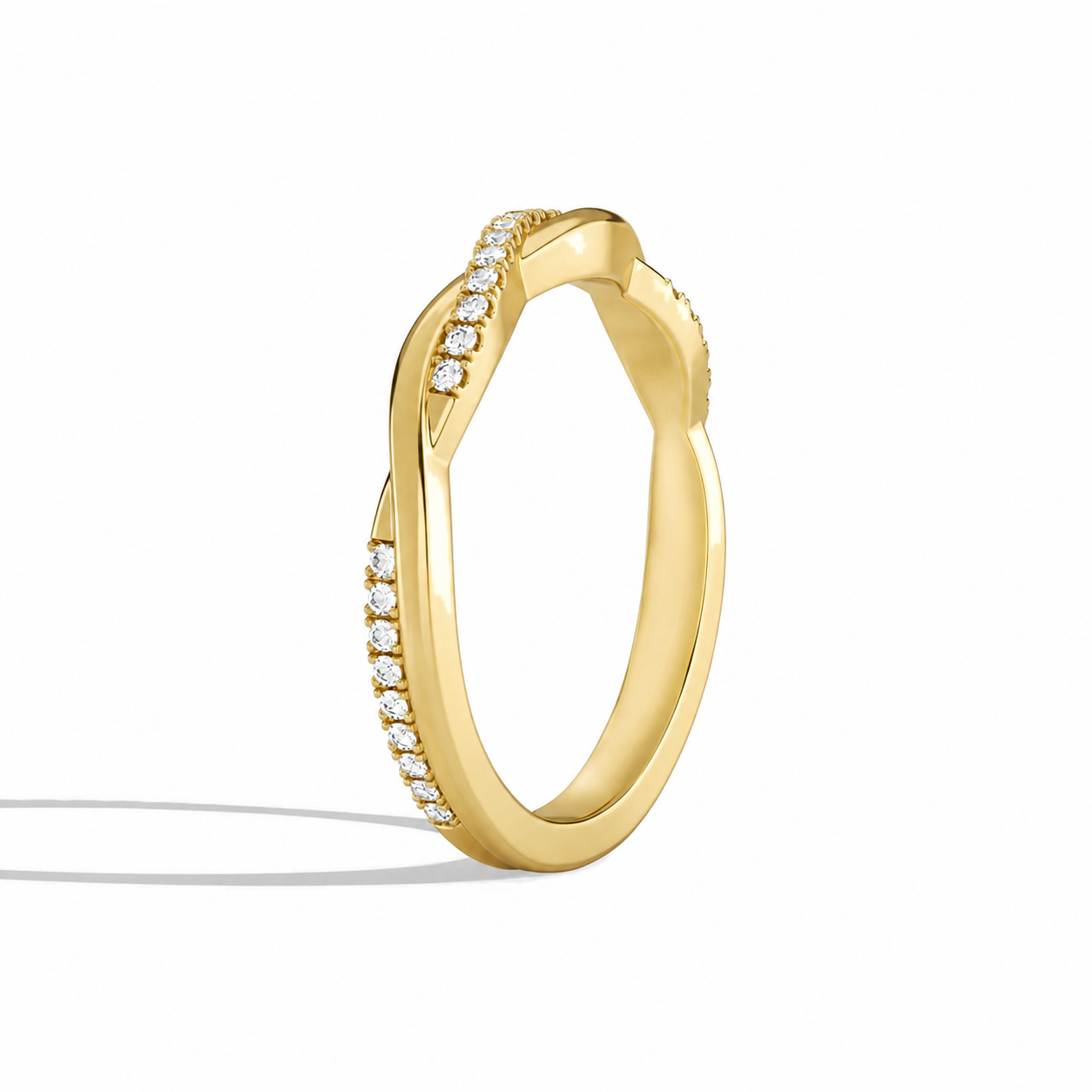 Rosalie Petite Twisted Vine Diamond Ring in 18K Yellow Gold second product view