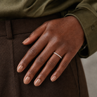 Helena Artemis Three-Quarter Coverage Lab-Grown Diamond Ring in 14K Rose Gold, worn on hand