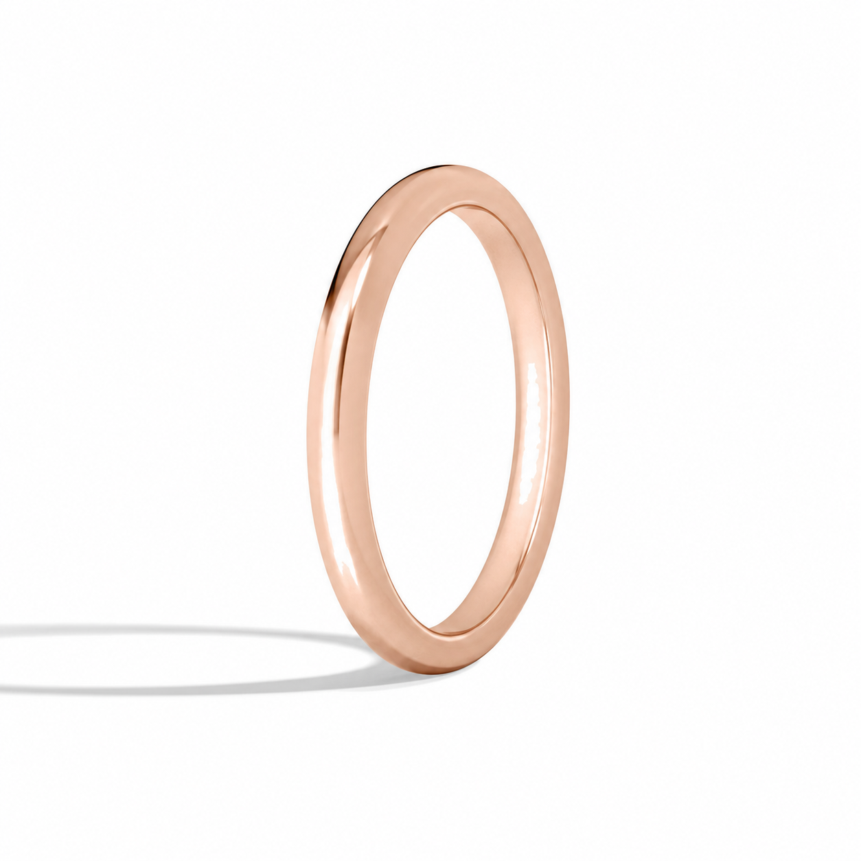 Bianca 2.5mm Comfort Fit Diamond Ring in 14K Rose Gold second product view