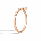 Selene Crescent Diamond Ring in 14K Rose Gold second product view