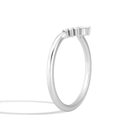 Selene Crescent Diamond Ring in 18K White Gold second product view