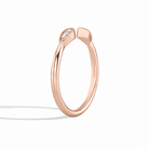 Flora Vintage Inspired Milgrain Open Diamond Ring in 14K Rose Gold second product view