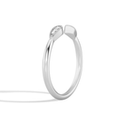 Flora Vintage Inspired Milgrain Open Diamond Ring in Platinum second product view