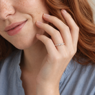 Livia Celestia Lab-Grown Diamond Ring in 14K Rose Gold, worn on hand