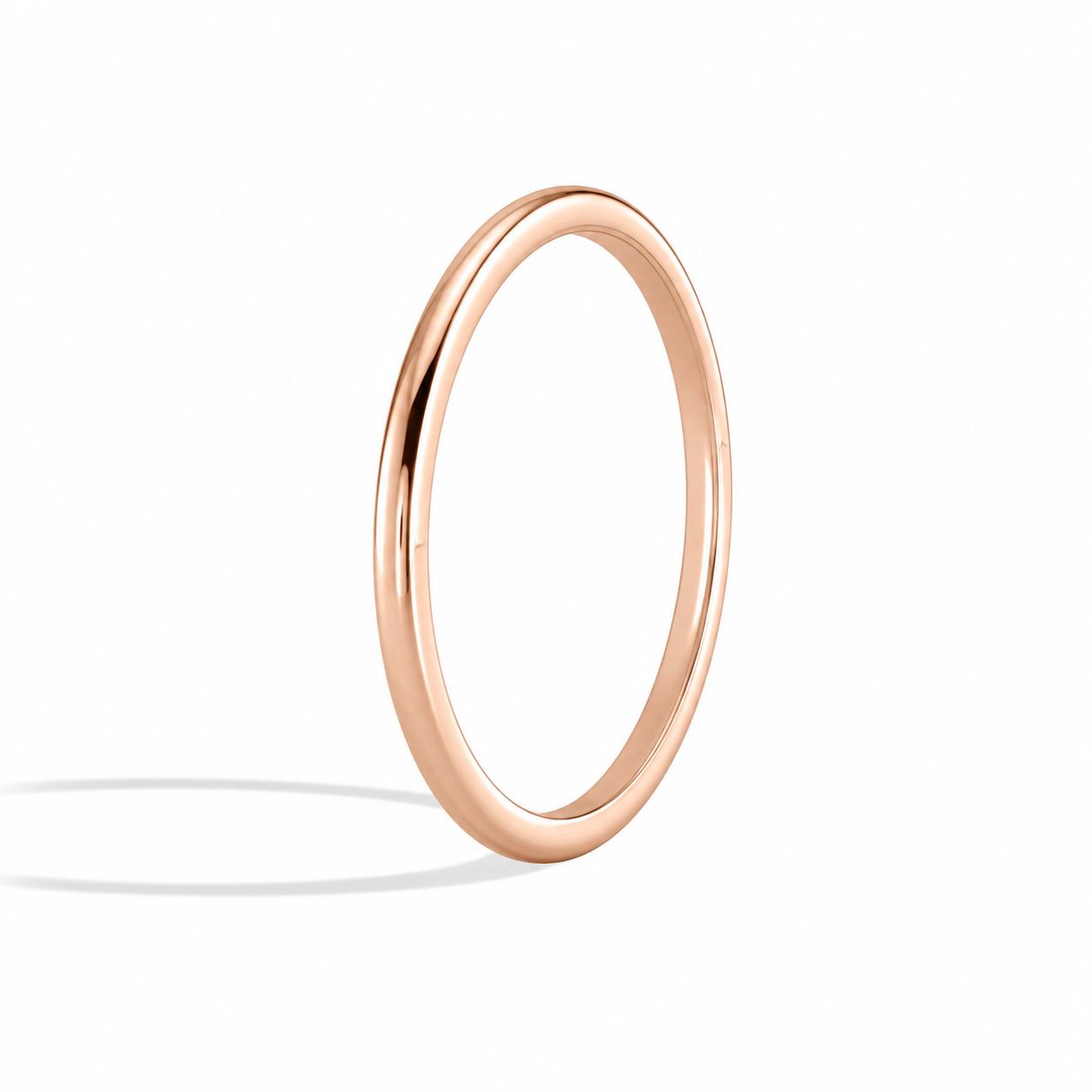 Vianne 1.5mm Comfort Fit Diamond Ring in 14K Rose Gold second product view