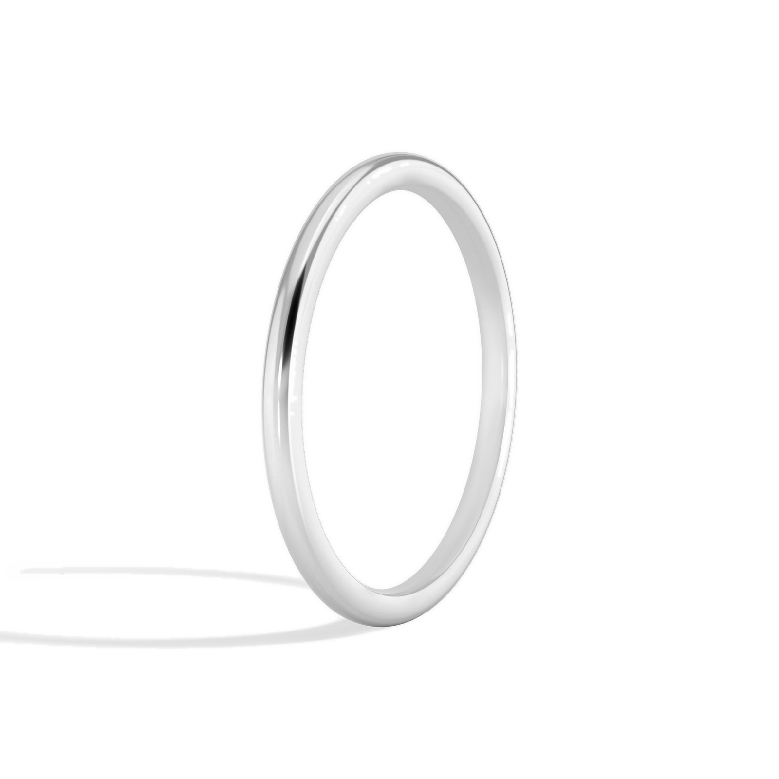 Vianne 1.5mm Comfort Fit Diamond Ring in 18K White Gold second product view