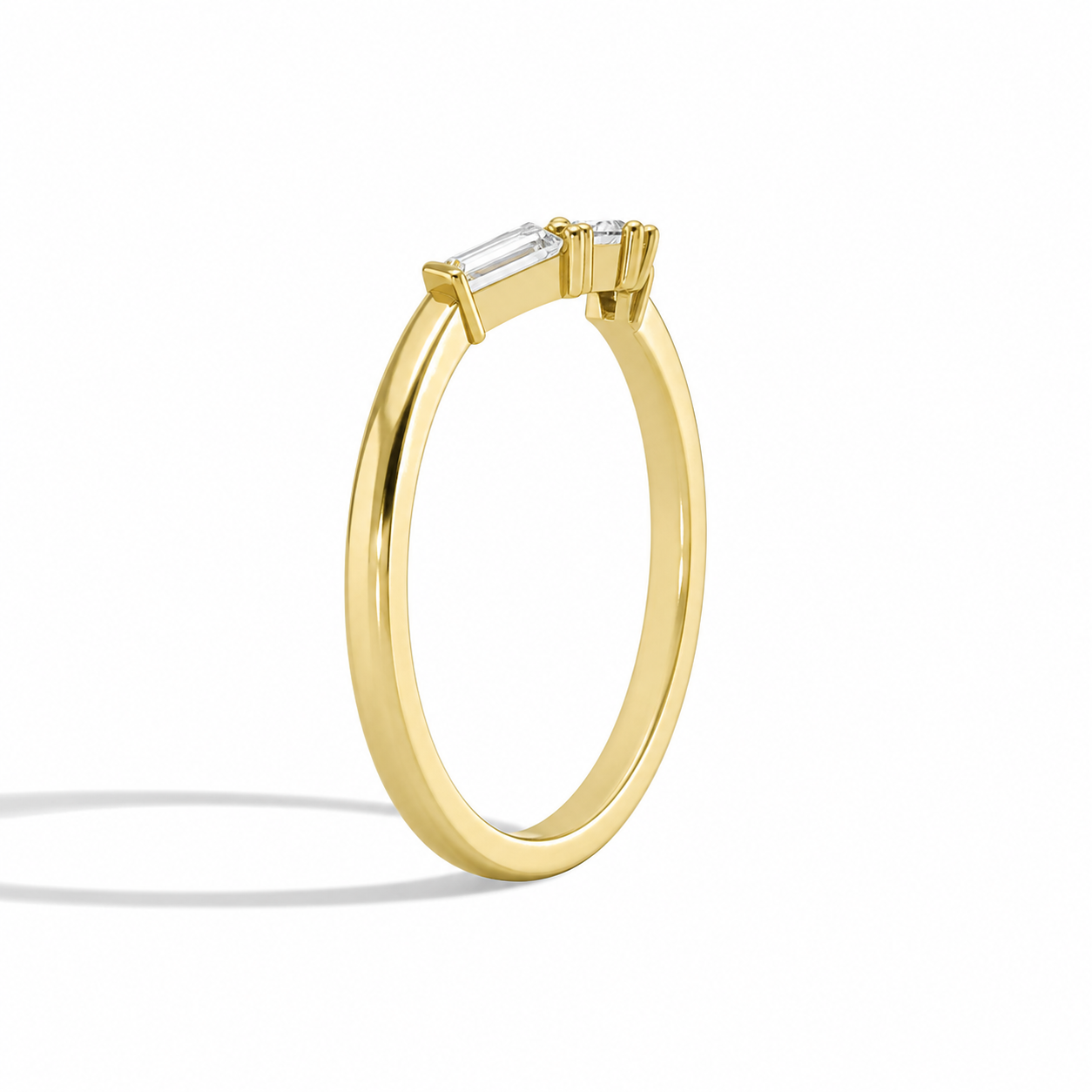 Kira Tapered Baguette Diamond Ring in 14K Yellow Gold second product view