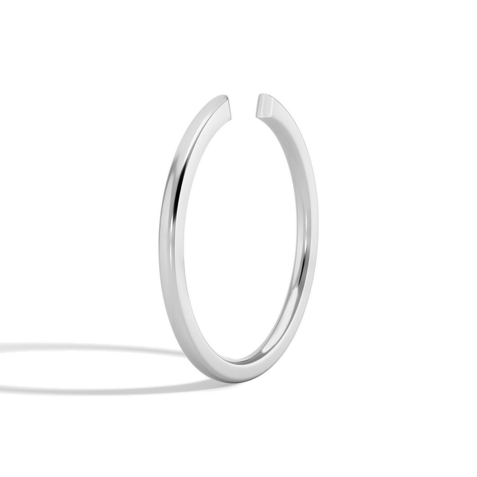 Primrose 1.4mm Comfort Fit Open Diamond Ring in 14K White Gold second product view