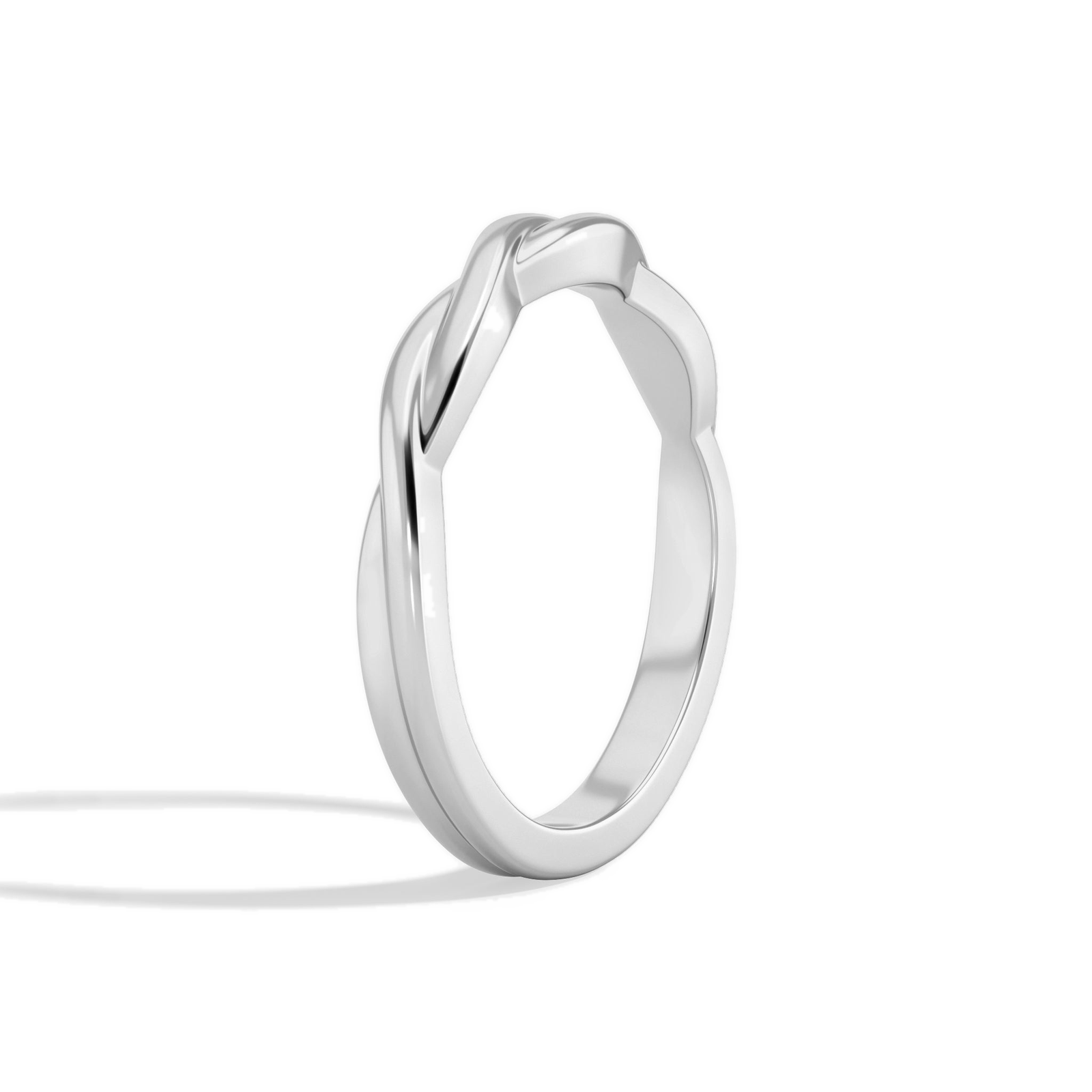 Fiora Petite Twisted Vine Diamond Ring in 18K White Gold second product view