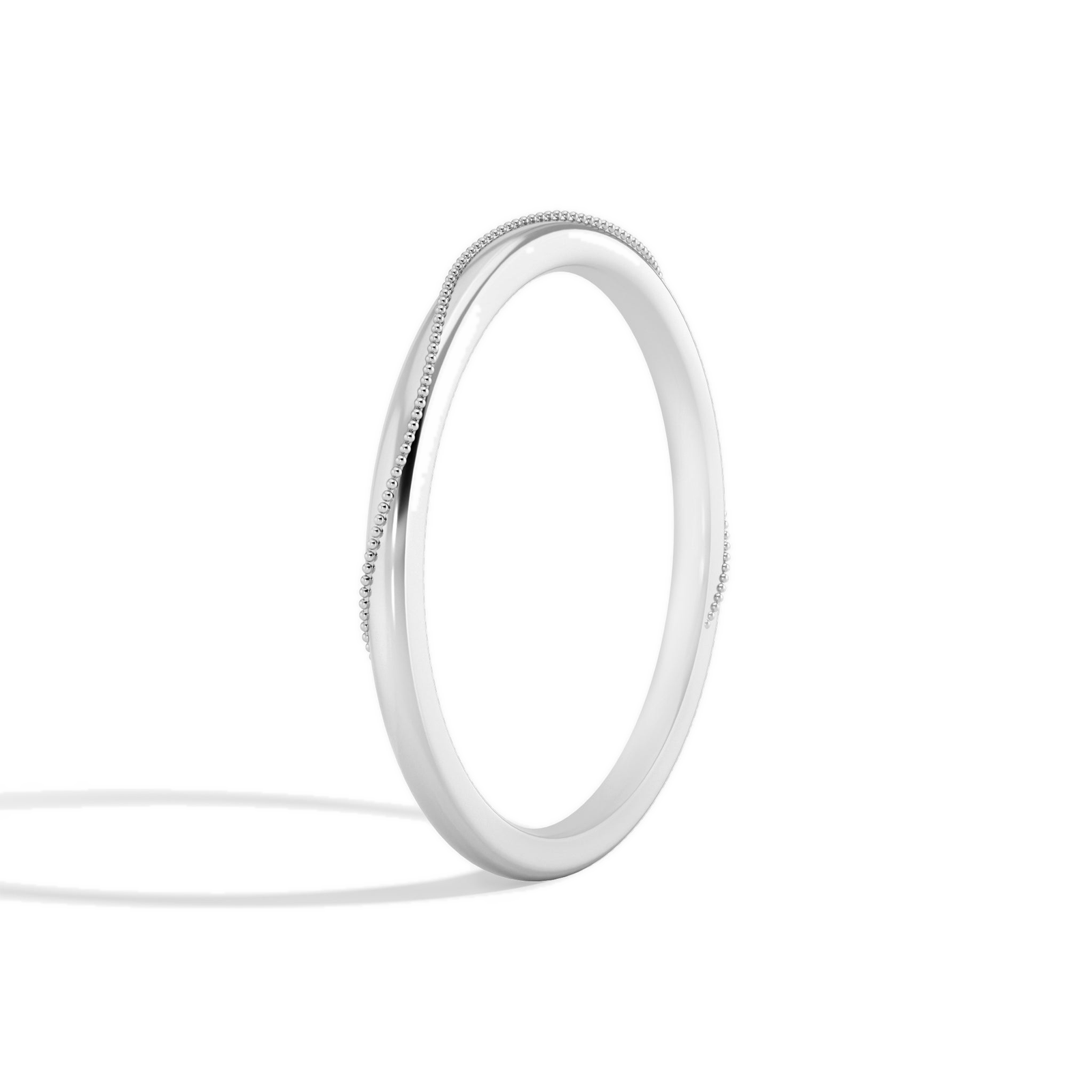 Ariadne 1.5mm Milgrain Comfort Fit Diamond Ring in Platinum second product view