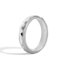 Calista Hammered Comfort Fit Diamond Wedding Band in Platinum second product view