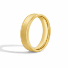 Evelina Brushed Flat Diamond Wedding Band in 14K Yellow Gold second product view