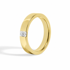 Juna Flat Edge Single Diamond Wedding Band in 14K Yellow Gold second product view
