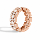 Isolde Baguette Diamond Wedding Band in 14K Rose Gold second product view