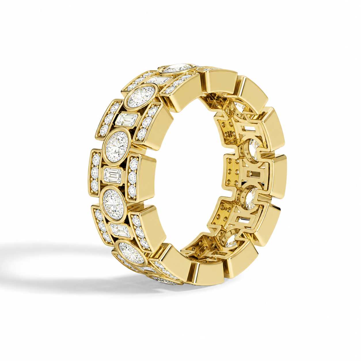 Isolde Baguette Diamond Wedding Band in 14K Yellow Gold second product view