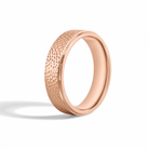 Melina Pebble Hammered Diamond Wedding Band in 14K Rose Gold second product view