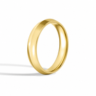 Thalia Comfort Fit Knife Edge Diamond Wedding Band in 14K Yellow Gold second product view