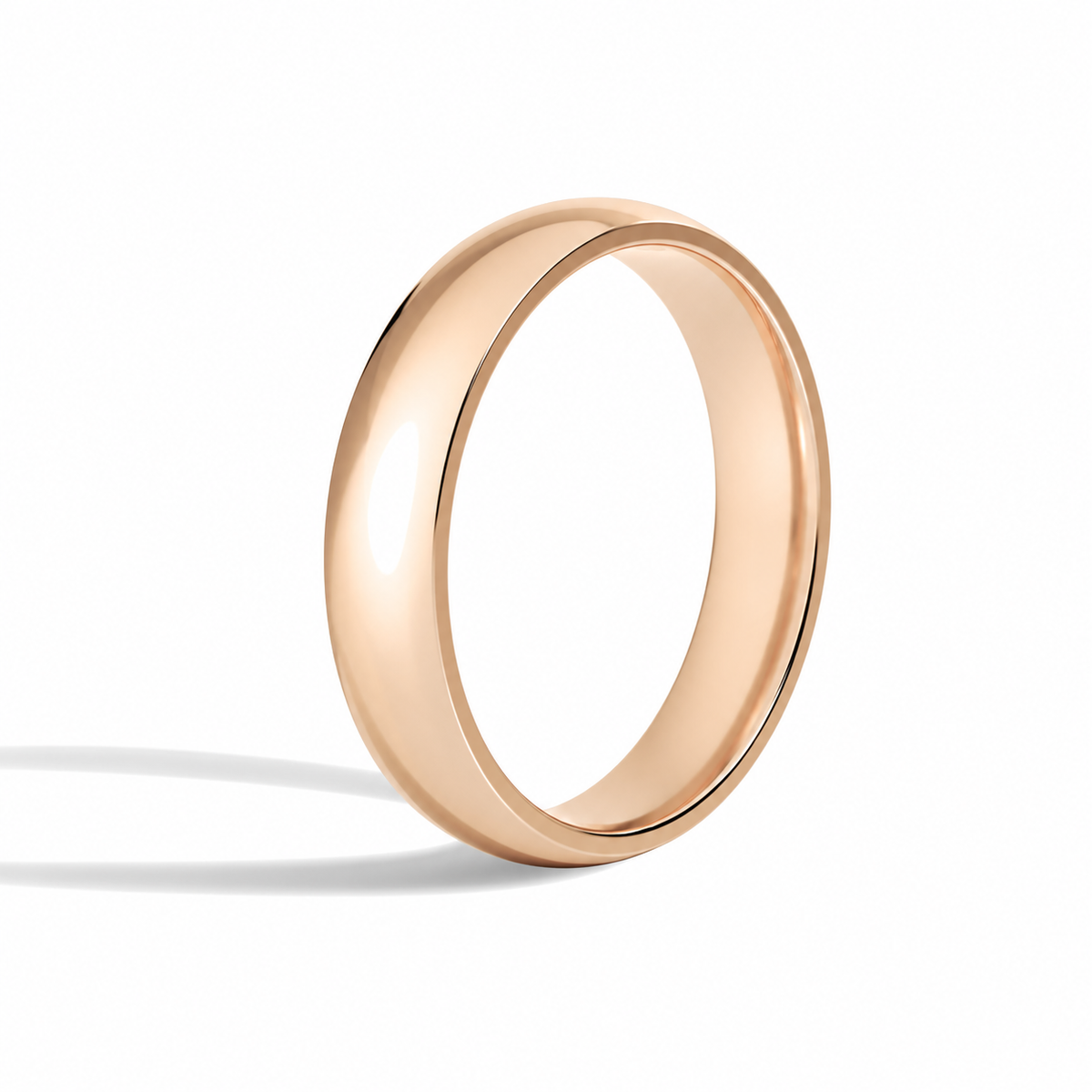 Linnea Classic Dome Wedding Band in 14K Rose Gold, alternate product view