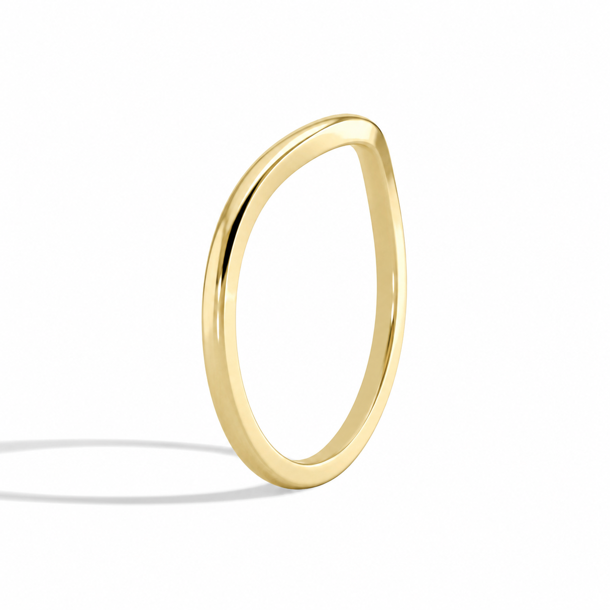 Bellerose Curved Diamond Ring in 18K Yellow Gold second product view