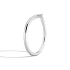 Roselle Curved Ballad Contour Diamond Ring in 18K White Gold second product view