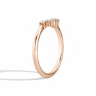 Maelle Curved Contoured 5 Stone Diamond Wedding Band in 14K Rose Gold second product view