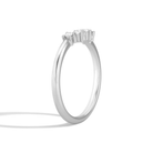 Maelle Curved Contoured 5 Stone Diamond Wedding Band in Platinum second product view