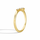 Maelle Curved Contoured 5 Stone Diamond Wedding Band in 18K Yellow Gold second product view