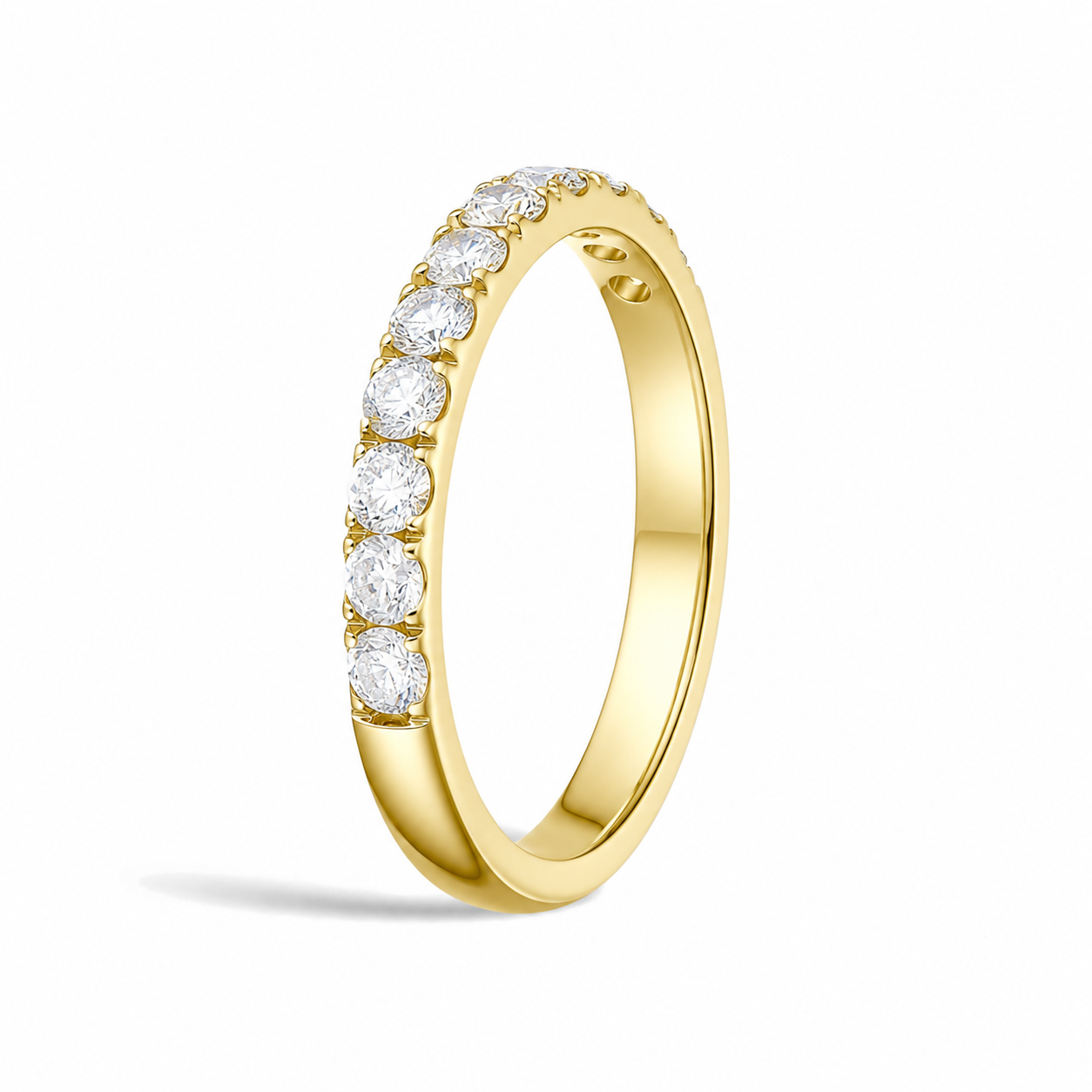 Ilana Classic Brilliant Half Eternity Diamond Band in 18K Yellow Gold second product view