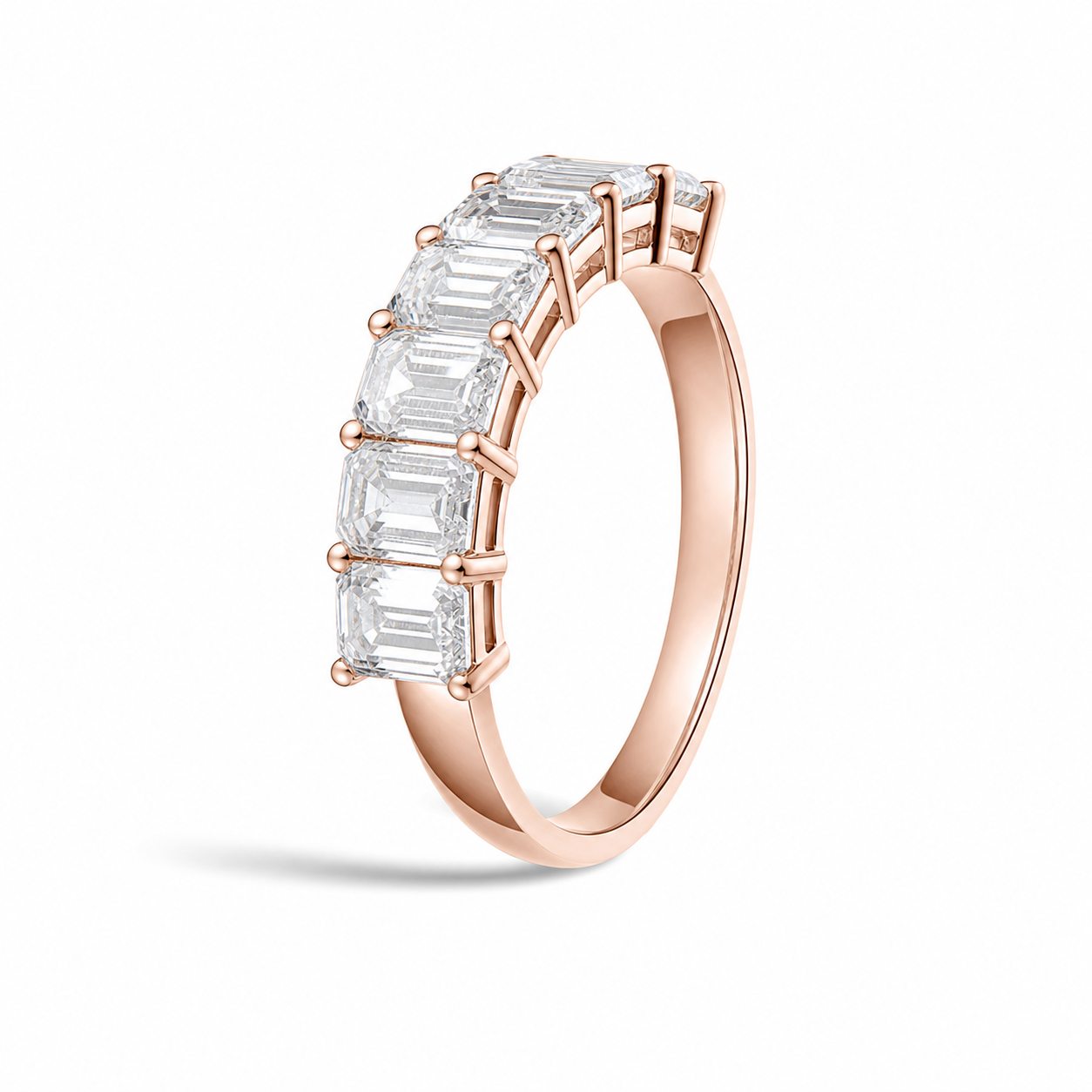 Joelle Half Eternity Diamond Band in 14K Rose Gold second product view