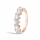 Mina Amore Half Eternity Diamond Band in 14K Rose Gold second product view