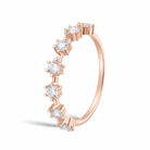 Pia Spaced Six Prong Half Eternity Diamond Band in 14K Rose Gold second product view
