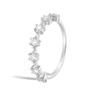 Pia Spaced Six Prong Half Eternity Diamond Band in 14K White Gold second product view