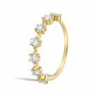 Pia Spaced Six Prong Half Eternity Diamond Band in 18K Yellow Gold second product view