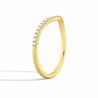 Zara Curved Half Eternity Diamond Band in 18K Yellow Gold second product view