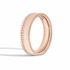 Hera Channel Flat Edge Eternity Diamond Wedding Band in 14K Rose Gold second product view