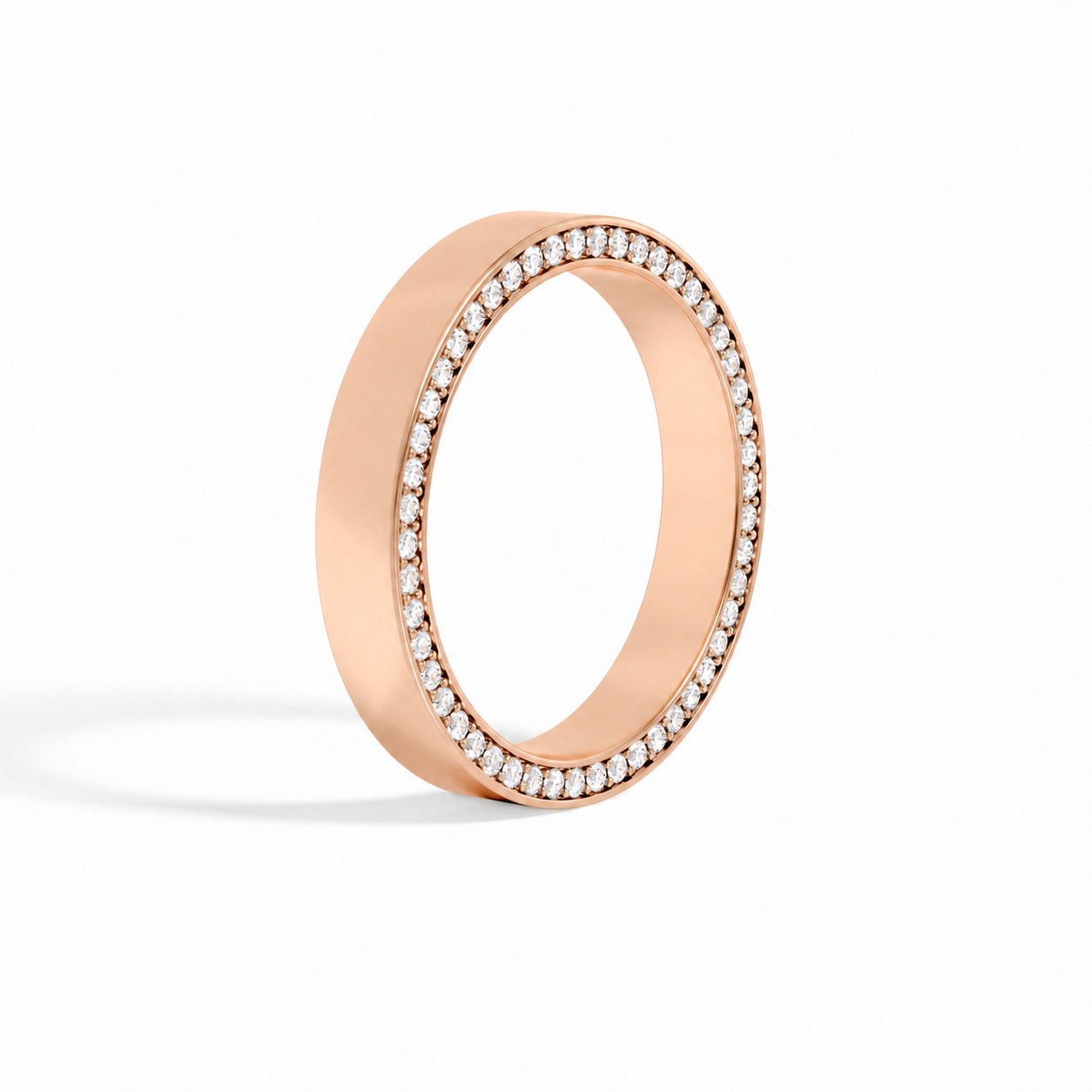Lumi Eternity Side Diamond Wedding Band in 14K Rose Gold second product view