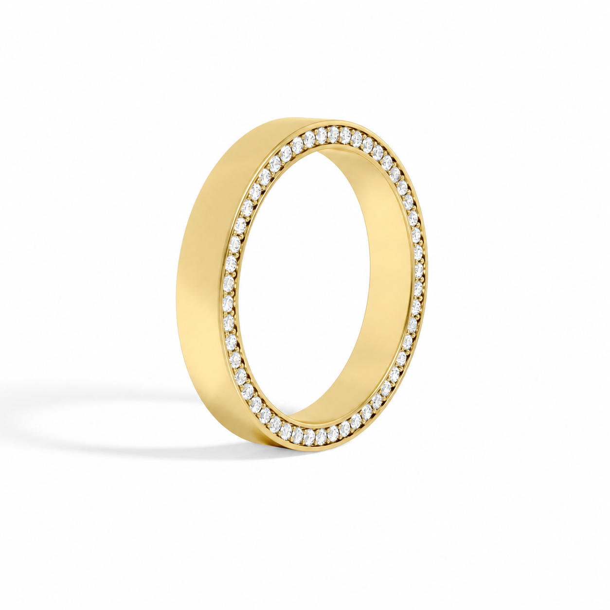 Lumi Eternity Side Diamond Wedding Band in 14K Yellow Gold second product view
