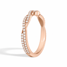 Camille Luxe Petite Twisted Vine Diamond Ring in 14K Rose Gold second product view
