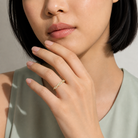 Camille Luxe Petite Twisted Vine Lab-Grown Diamond Ring in 18K Yellow Gold, worn on hand