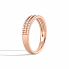 Cressida Luxe Triple Split Shank Diamond Ring in 14K Rose Gold second product view