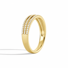 Cressida Luxe Triple Split Shank Diamond Ring in 18K Yellow Gold second product view