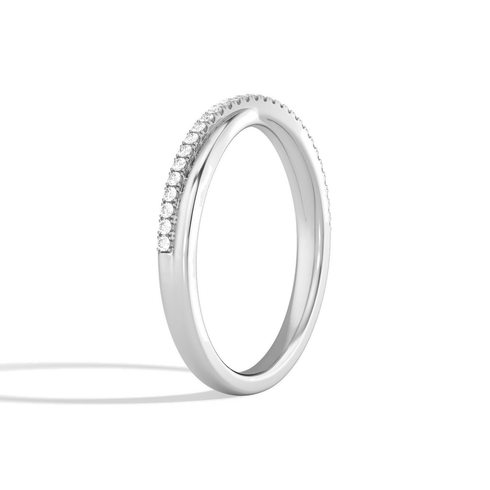 Aster Luxe Crossover Diamond Ring in 14K White Gold second product view