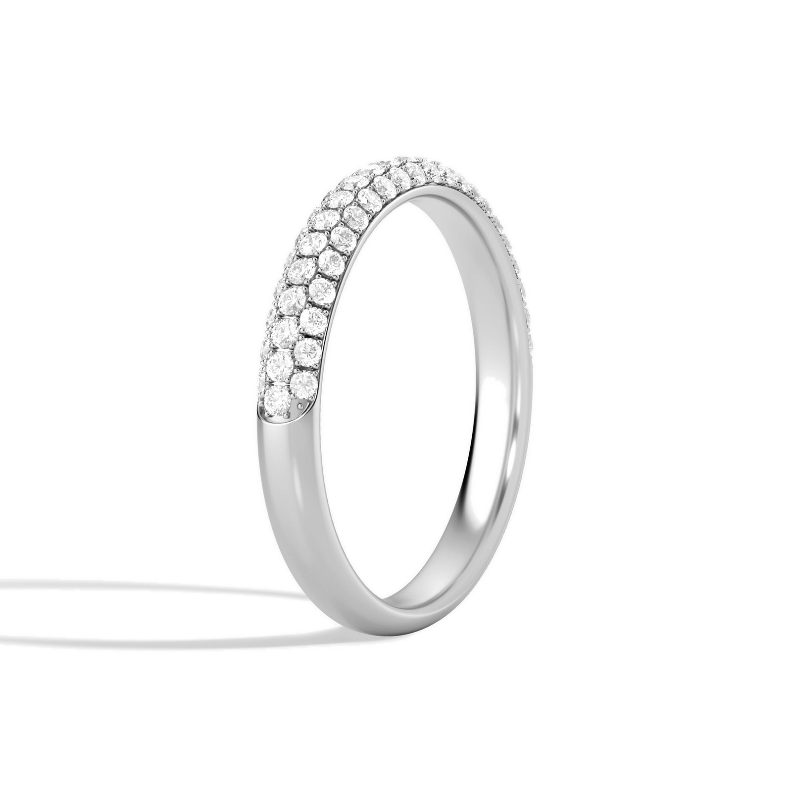 Liora Luxe Pave Half Coverage Diamond Ring in Platinum second product view