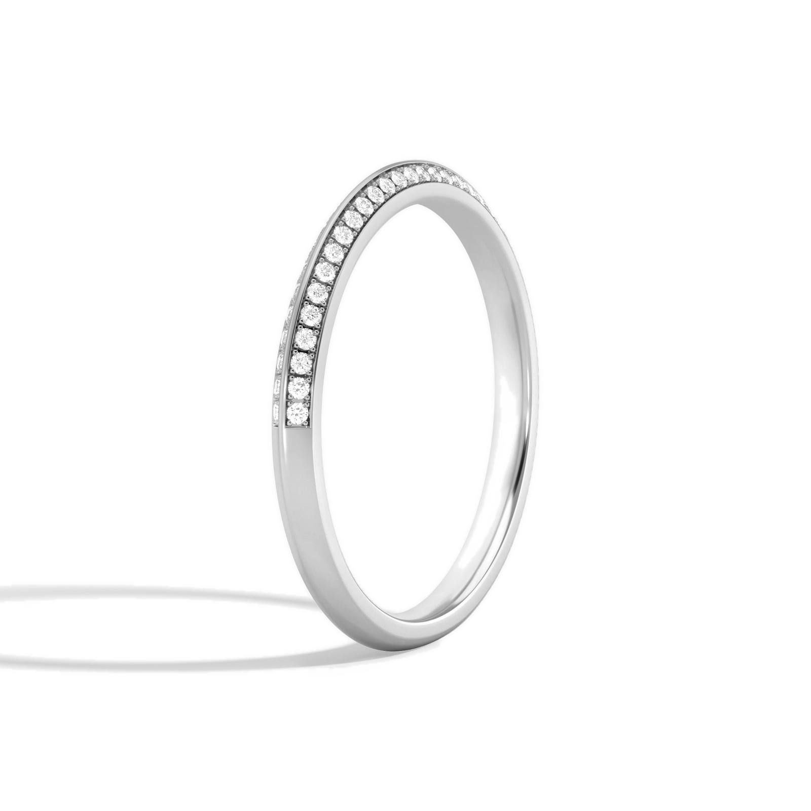 Viola Collette Pave Knife Edge Diamond Ring in 14K White Gold second product view