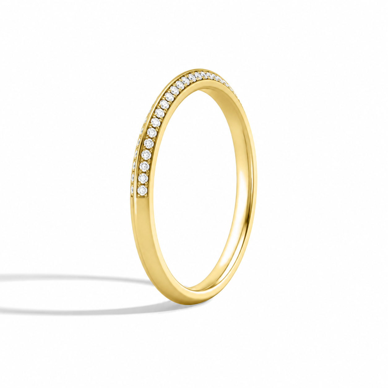 Viola Collette Pave Knife Edge Diamond Ring in 14K Yellow Gold second product view