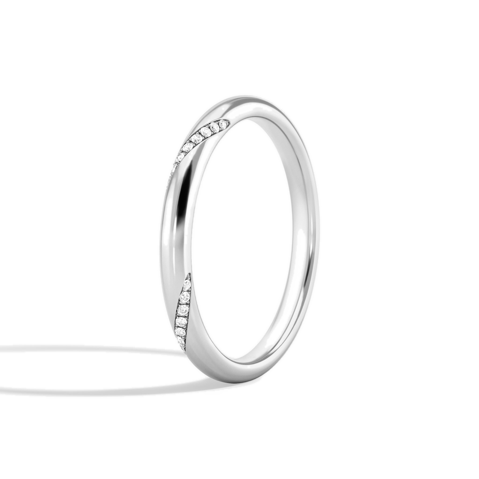 Celine Stackable Verona Stacking Diamond Ring in Platinum second product view
